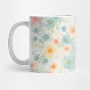 Beautiful Colorful Flowers in Abstract Mug